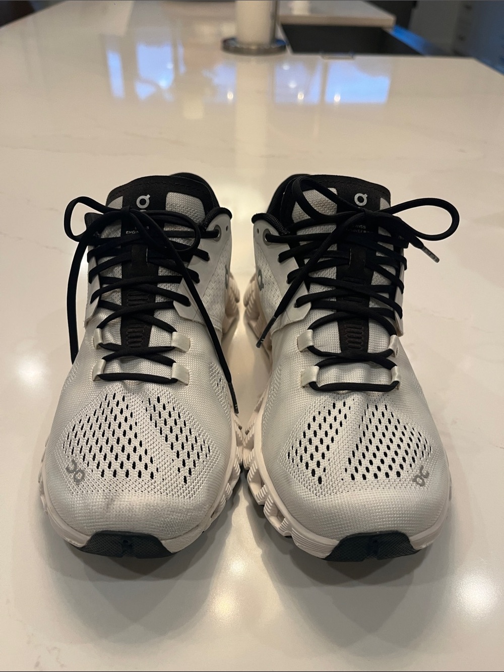 On Running Women’s Athletic Running Shoes - White and Black